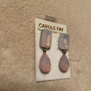Pink and White Earrings